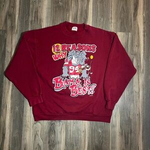 Vintage 90s Alabama Crimson Tide Sweatshirt National Champions Cartoon Men’s XL